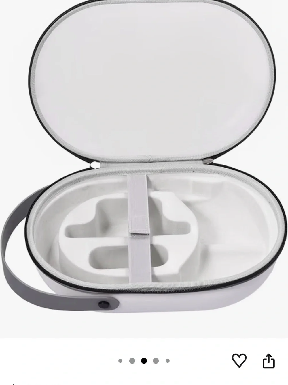 Protective VR Headset Carrying Case - Gray and White